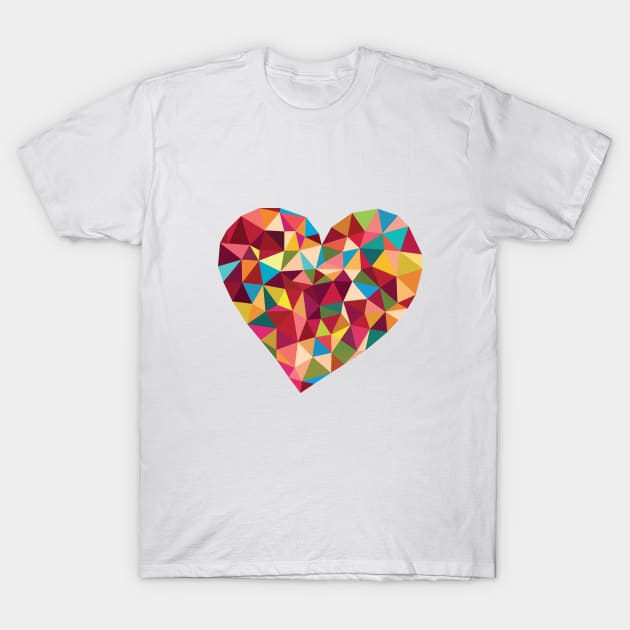 Geometric Love Heart T-Shirt by MotivatedType